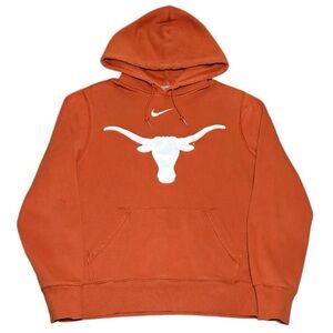 Vintage Nike Texas Longhorns Center Swoosh Hoodie Sweatshirt Orange